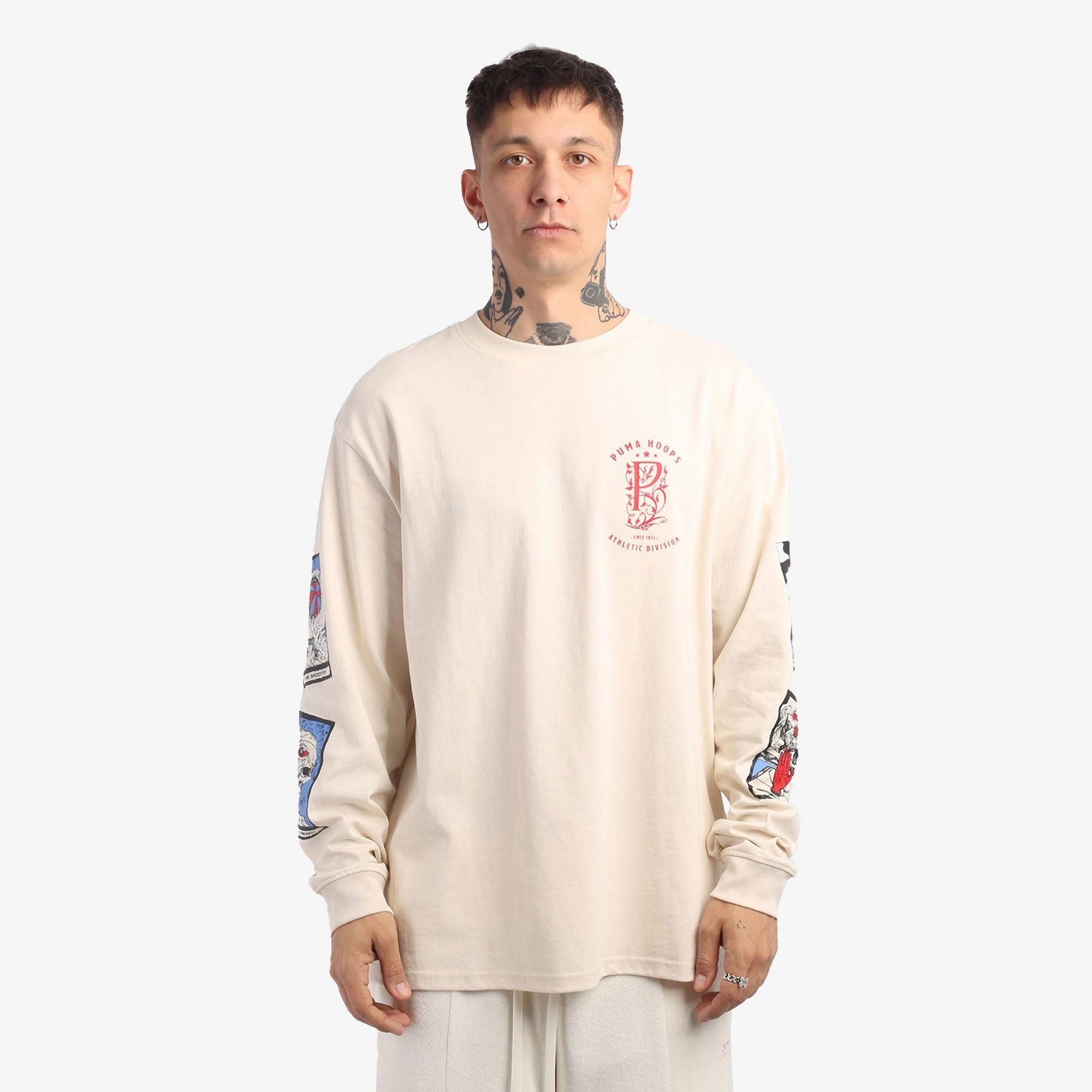 PUMA | IN YOUR CARDS LONG SLEEVE TEE { ALPINE SNOW