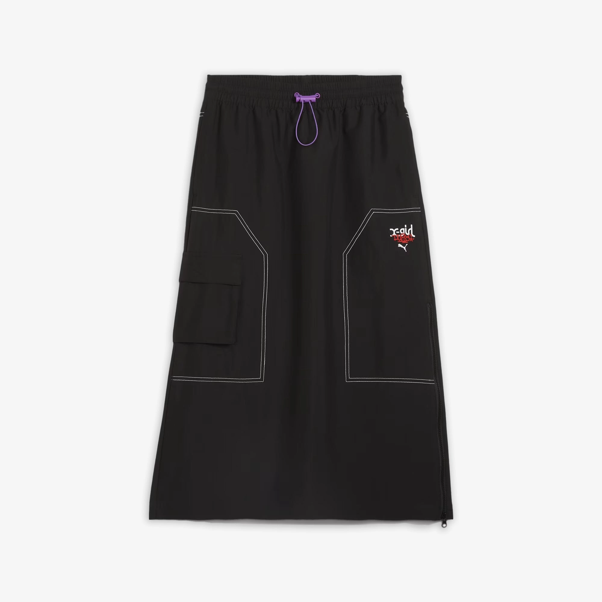 Puma | X-GIRL MIDI SKIRT  { BLACK