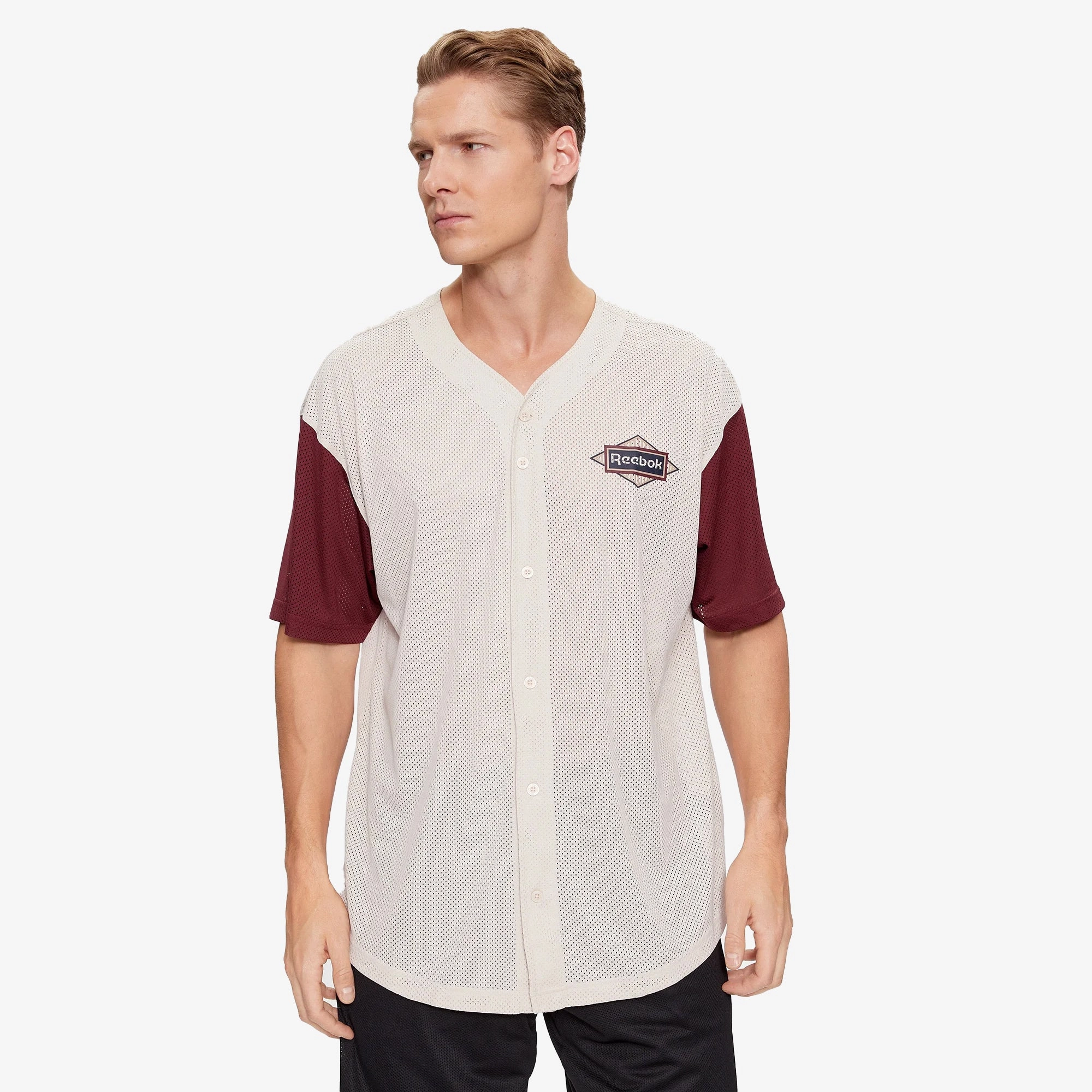 Reebok | SPORTING GOODS BASEBALL JERSEY  { STUCCO
