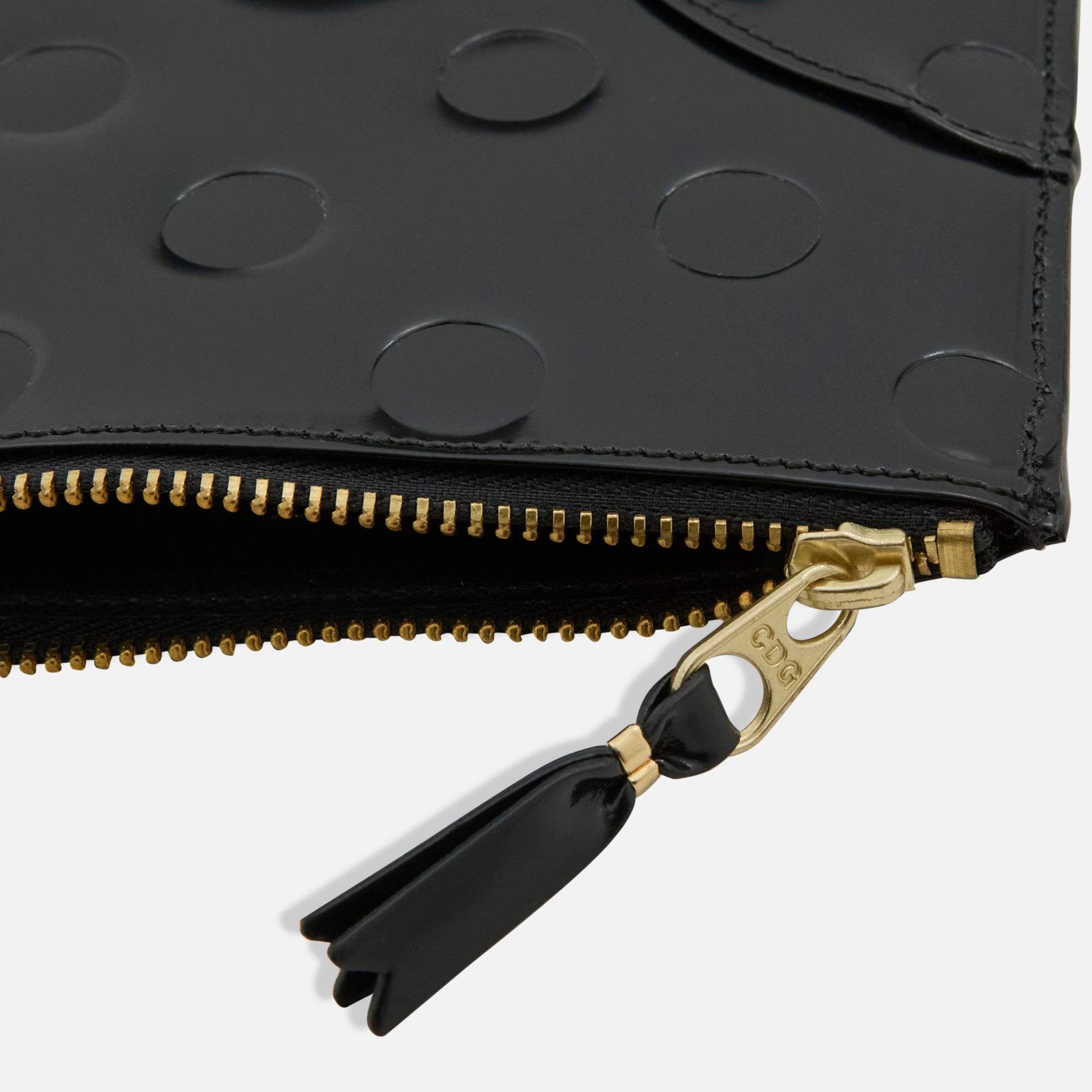 SA8100NE Polka Dots Embossed Wallet Black