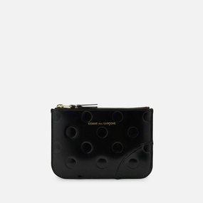 SA8100NE Polka Dots Embossed Wallet Black
