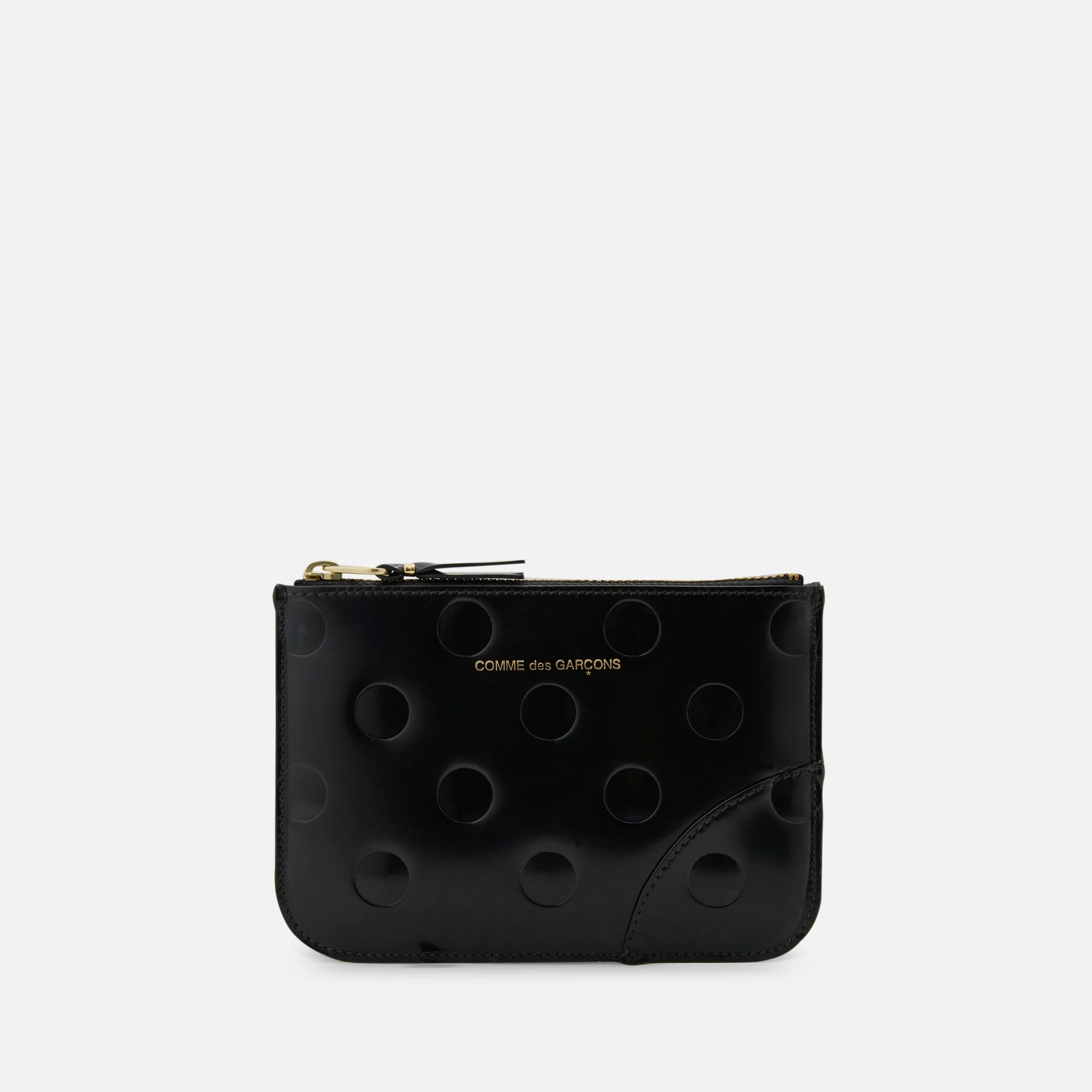 SA8100NE Polka Dots Embossed Wallet Black