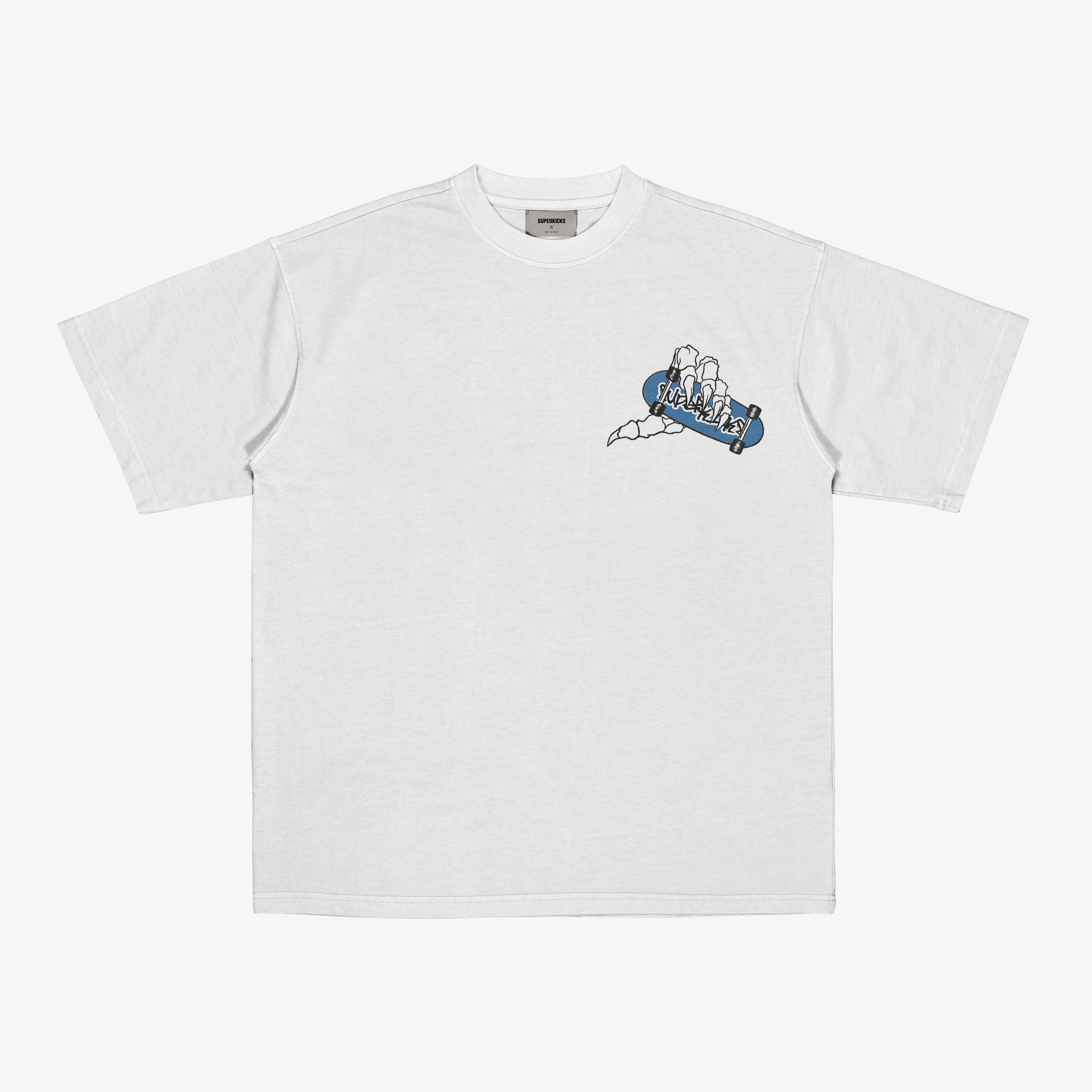 SUPERKICKS | GRIM SKATER' TEE { WHITE