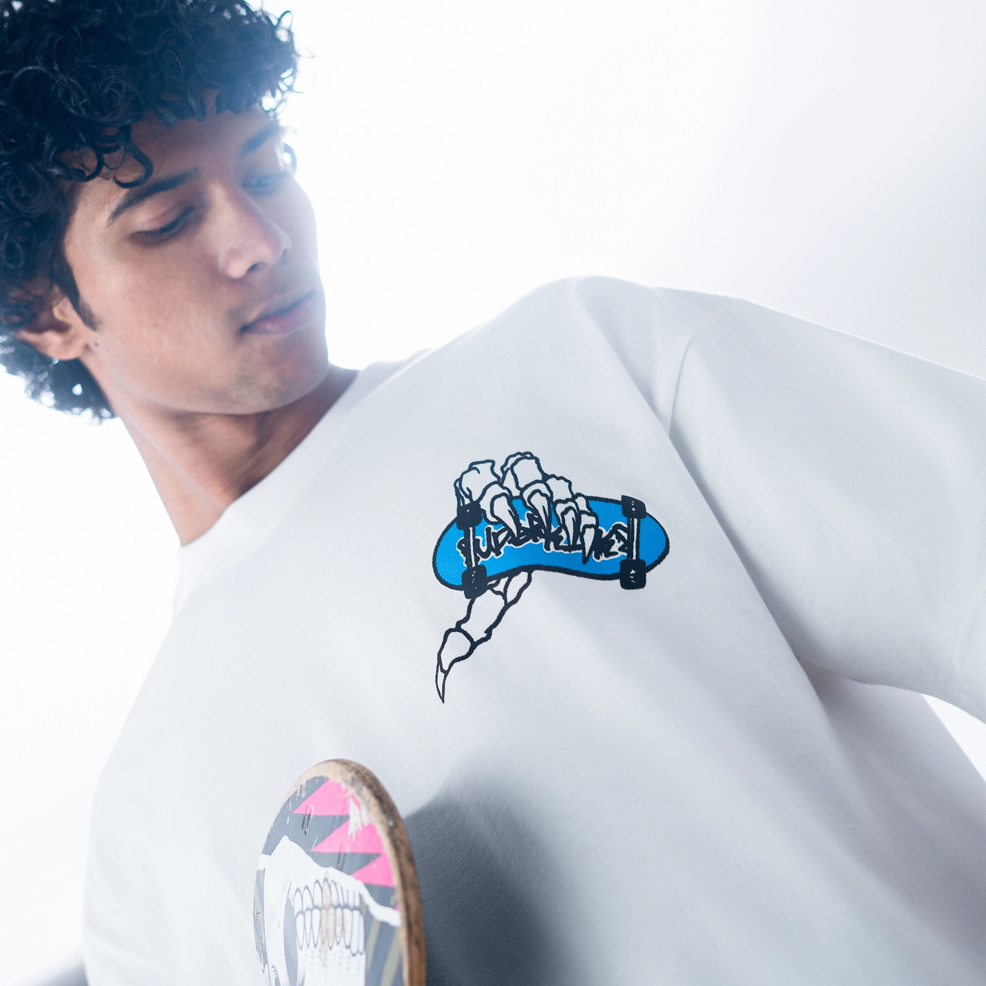 SUPERKICKS | GRIM SKATER' TEE { WHITE