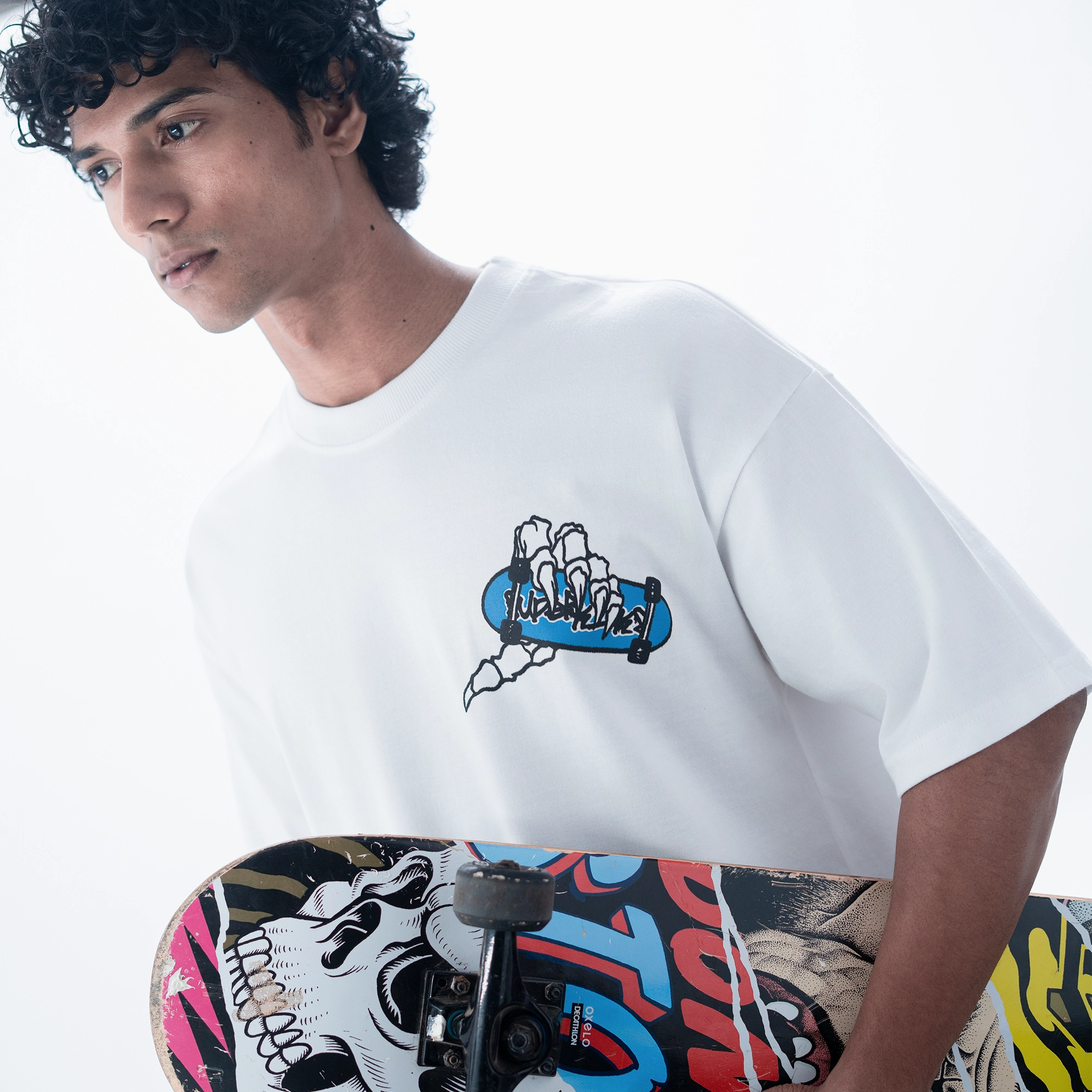 SUPERKICKS | GRIM SKATER' TEE { WHITE