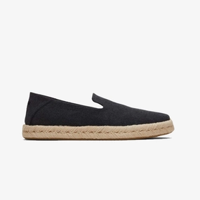 Toms | SANTIAGO JUTE-WRAPPED  { BLACK