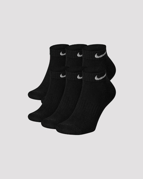 TRAINING LOW SOCKS BLACK (6 PACK)