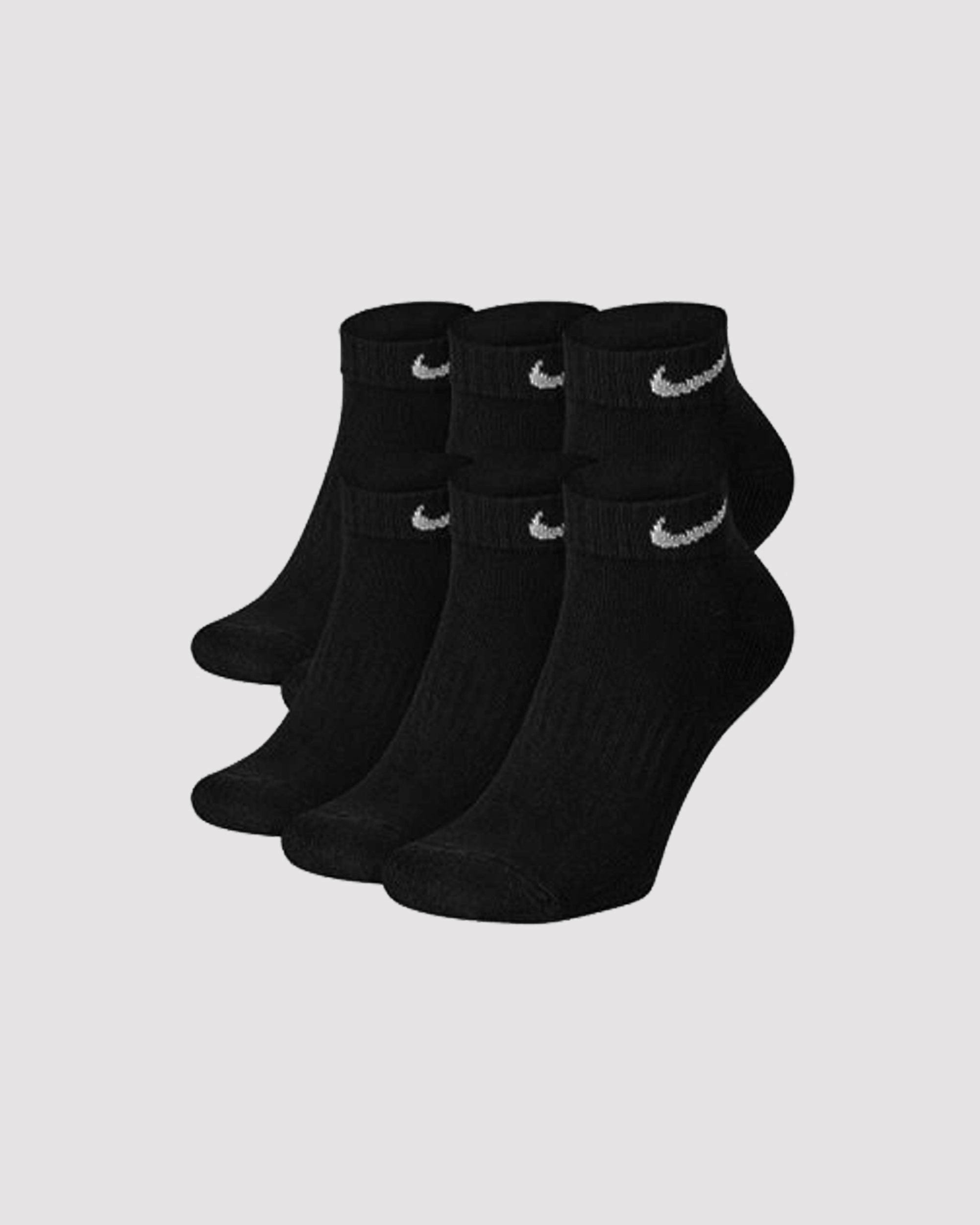 TRAINING LOW SOCKS BLACK (6 PACK)