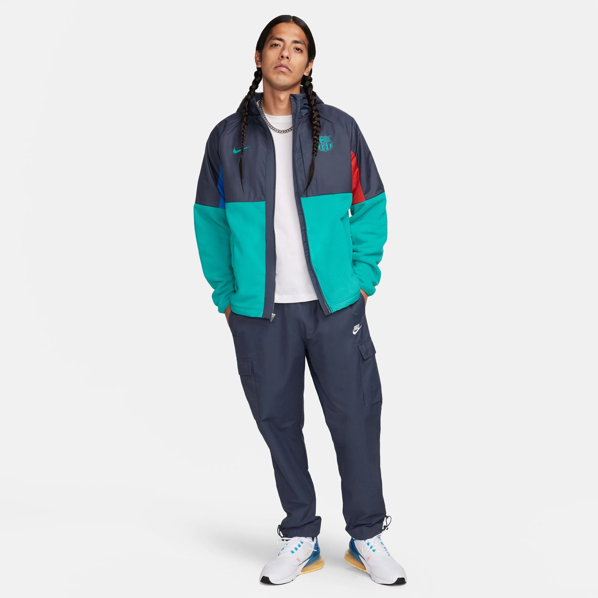 Veste Coupe-Vent Barcelone - Bleu/Vert