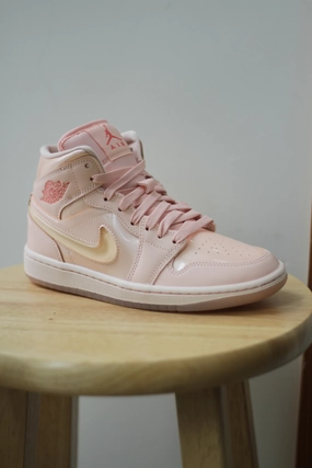 W AIR JORDAN 1 MID SE WASHED CORAL/PINK SALT