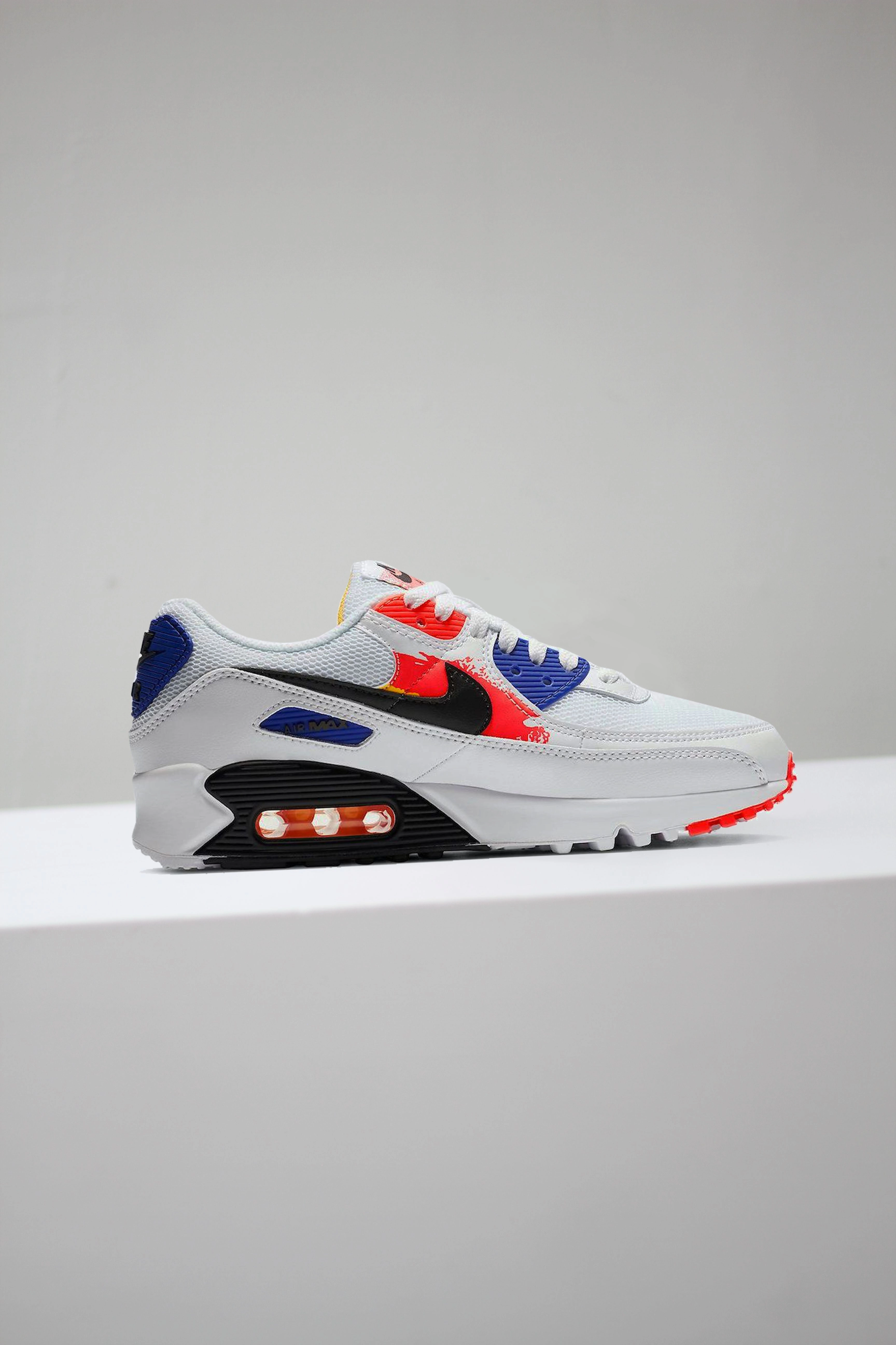 W AIR MAX 90 WHT/LASER ORANGE