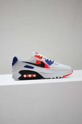 W AIR MAX 90 WHT/LASER ORANGE