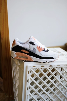 W NIKE AIR MAX 90 WHITE/WOLF GREY-BLACK-PHOTON DUST