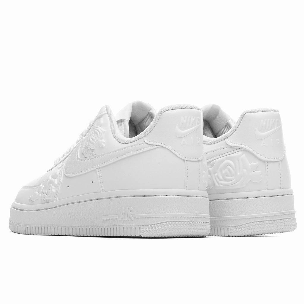 Women's Air Force 1 '07 'White Roses' - Triple White