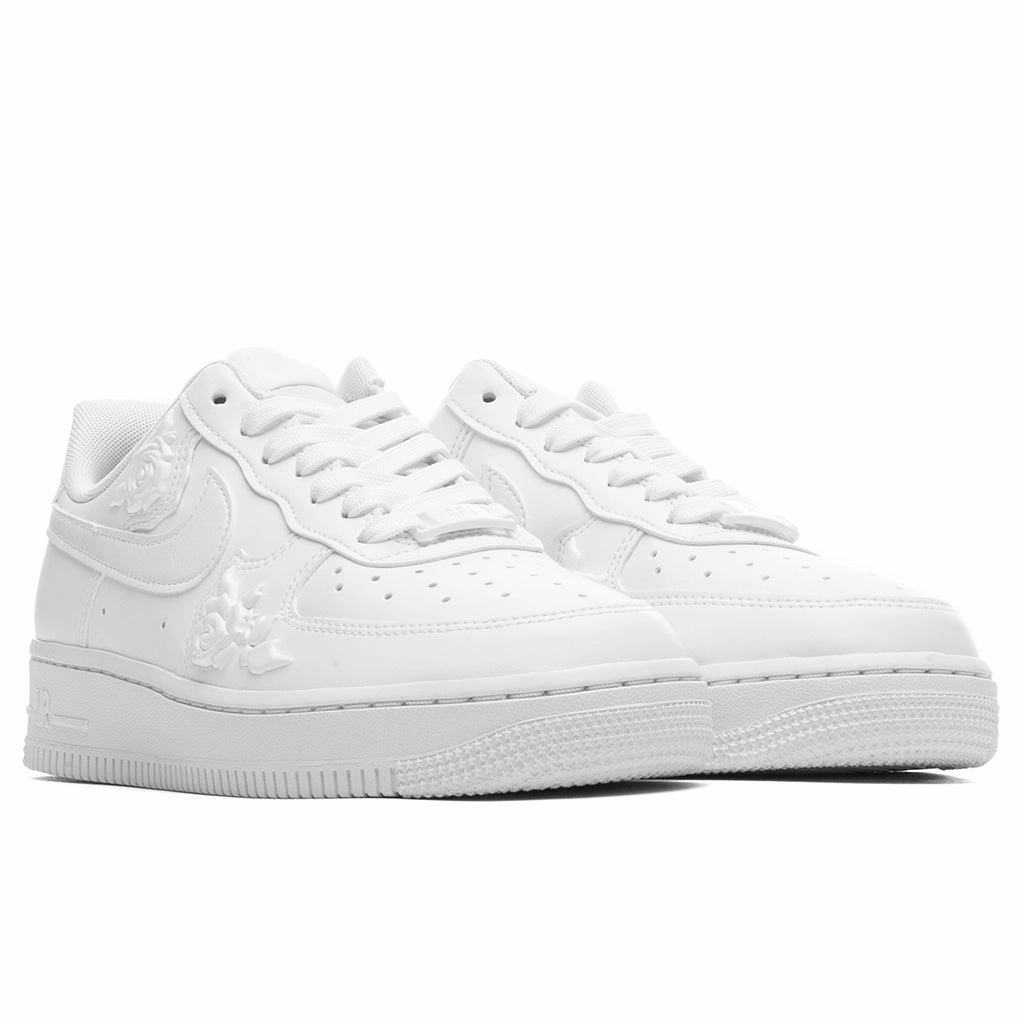 Women's Air Force 1 '07 'White Roses' - Triple White