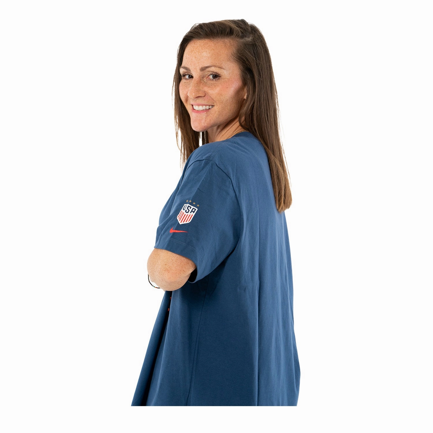 Women's Nike USA Just Do It Blue Tee