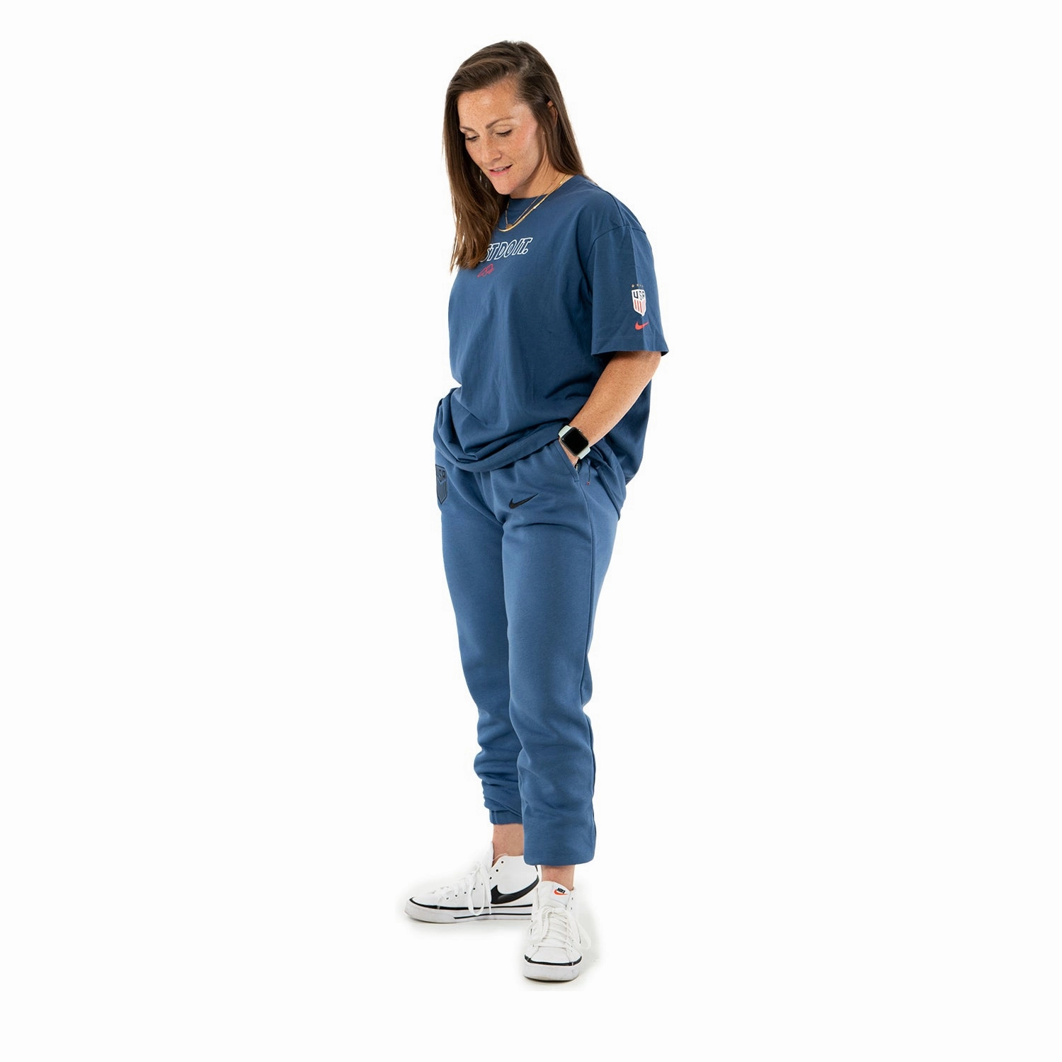 Women's Nike USA Just Do It Blue Tee