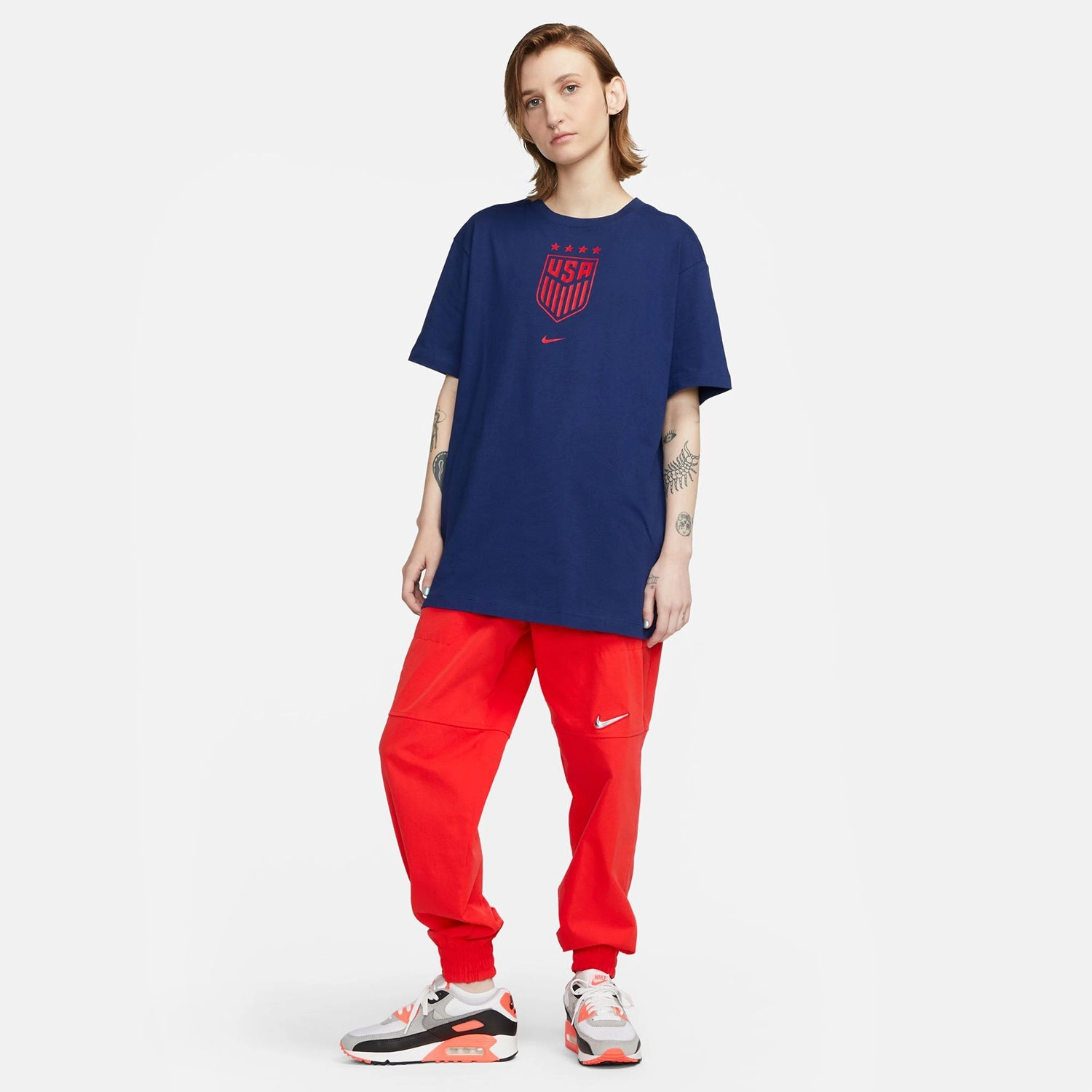 Women's Nike USWNT Crest Blue Tee