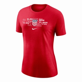 Women's Nike USWNT Repeat States Red Tee